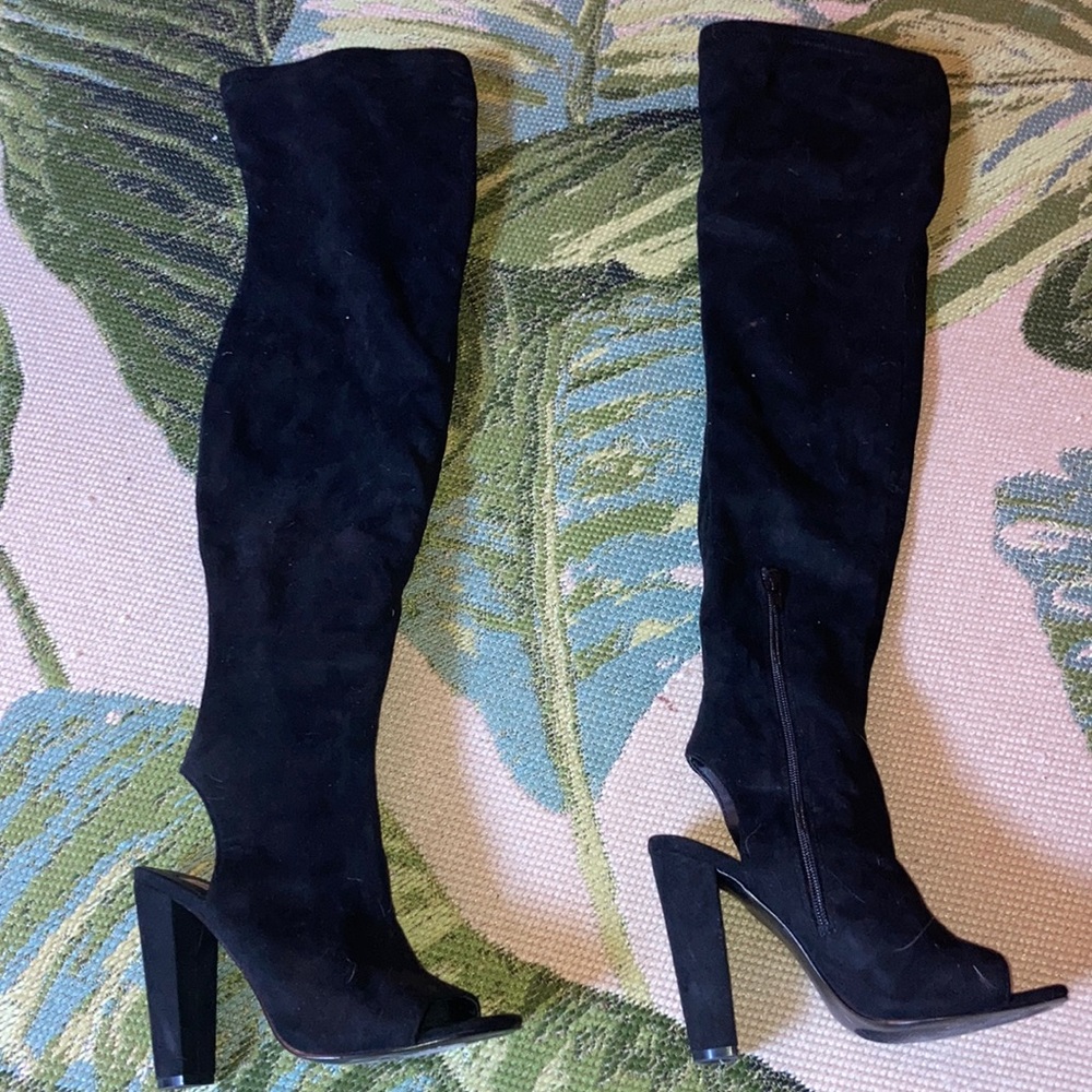 Over the knee heeled boots!